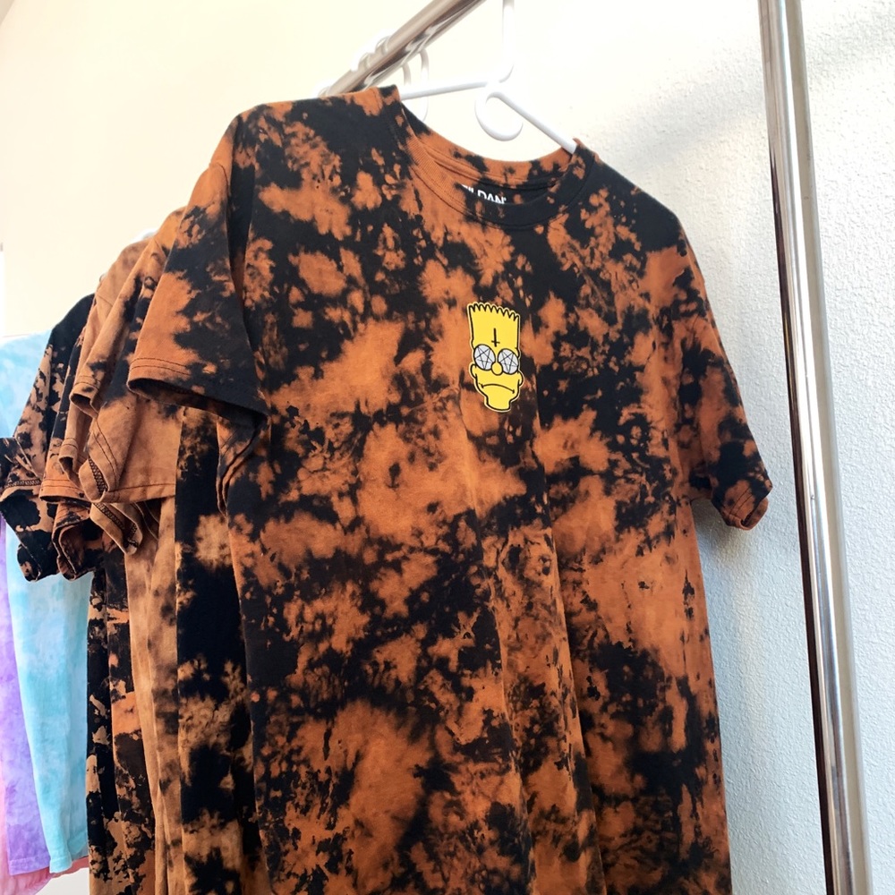 Reverse tie dye T-shirt, oversized fit